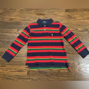 Polo by Ralph Lauren Kids Striped Polo - Navy, Red, Green